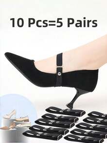 2/10 件装鞋带扣高跟鞋隐形鞋柄防滑鞋带配件 - 彩色 - 查看 8