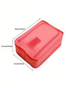 Bolsa organizadora portátil para sapatos de futebol com alça e compartimento para guardar calçados, incluindo capa protetora contra poeira. Ideal para viagens, cruzeiros e férias. Perfeita para guardar seus sapatos. - Multicolorido - Ver 4