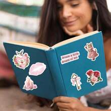 50PCS Pink Stickers Aesthetic Coquette Stickers Pink Stickers Kawaii Stickers Stickers Art Stickers Graffiti Stickers Pop Culture Stickers For Laptop Skateboard Journal Notebooks Phone Cup Guitar Luggage Computer Fridge Desk