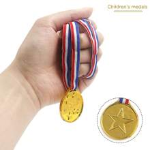 5 piezas/1 pieza Medallas con colgante chapado en oro, medallas de premio para eventos deportivos, recuerdos de fiesta