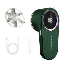1pc Rechargeable Fabric Shaver, Electric Lint Remover With LED Digital Display, Sweater Sofa Fabric Defuzzer, Suitable For Sweaters, Sofas, Furniture