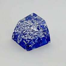 2 peças de teclas criativas de resina ABS translúcidas com glitter adequadas para teclados mecânicos, altura SA R1, melhor presente para entusiastas de informática