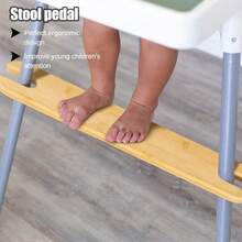High Chair Pedal Adjustable Height Natural Bamboo Baby Highchairs Pedal Suitable - 1 - View 6