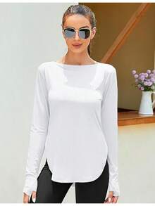 ZHENWEI Women's Long Sleeve Sun Shirt UV Protection Workout Tops Lightweight UPF 50+ Golf Gym Hiking Shirts Outdoor Clothing - 白色 - 查看 2