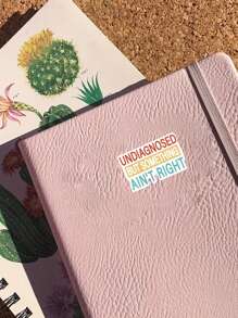 1/3pcs "UNDIAGNOSED BUT SOMETHING AIN'T RIGHT" Humorous Stickers, Suitable For Laptop, Water Bottle, Journal, Skins, Guitars, Helmets, Office Supplies, School, Skateboards, Luggage, Water Bottle, And Other Fun Mental Health Decal
