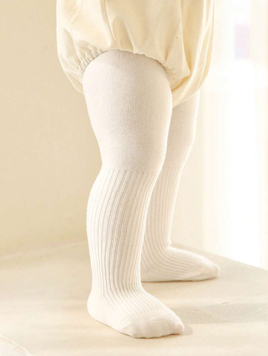 1pc Baby Girl Leggings Newborn Girls Tights Solid Color Pantyhose For Toddlers, Spring And Autumn