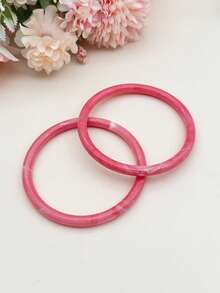 1 set de múltiples brazaletes de resina de colores de caramelo primaverales - cada brazalete tiene una textura agrietada única - pulsera - Ver 15