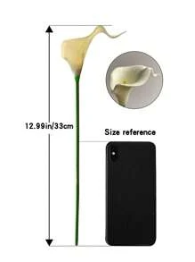 8 stuks witte kunstmatige calla lelies, zijden nepbloemen (32 cm) voor Moederdag, Pasen, huis, keuken, bruiloftsdecoraties, nieuwjaar, lente, kamerdecoratie, tuindecoratie, buitenplanten, tuinieren, nepbloemen