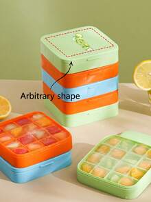 1pc/5pcs One-Click Easy Press Ice Tray, Material, Easy Ice Making Machine, Multiple Colors Available, Single Layer With Lid, Efficient Ice Preservation, Easy Removal Ice Mold Storage Box, Personalized, Unique Ideal Gift For Him, Her, Boyfriend, Girlfriend, Mom, Dad, Family, Friends, Anniversary, Valentine's Day, Mother's Day, Birthday, Father's Day, Graduation, Wedding, Decorate Living Room, Bedroom, Tea Room, Home, Dining Room, Office, School - Multicolor - View 5