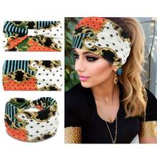 Women Fashion Hair Accessories Headband With Printed Pattern, Comfortable Anti-Slip Sports Hairband, Knotted Decor Headscarf, Elegant Hair Ornament - Multicolor - View 2