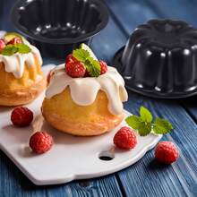 4英寸迷你南瓜蛋糕模具，不粘心形和圆形烤盘，小型蛋糕模具 - 彩色 - 查看 11