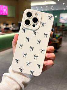 Funda para teléfono Funda para teléfono con diseño de nudo de lazo negro, a prueba de golpes, compatible con funda para phone 16Pro Max, 14/13, 12, 11 Pro Max, XS Max, X, XR, 8, 7, Plus, Mini - Gran regalo para novia, novio o uso personal 1 pieza - Amarillo - Ver 5