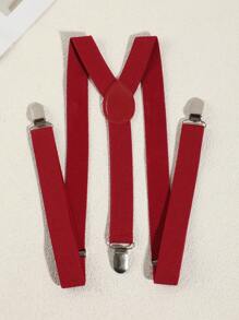 1pc Men Solid Color Elastic Adjustable Y-Shape Belts/Suspenders, Suitable For Casual, Travel, Shirt & Business Outfits