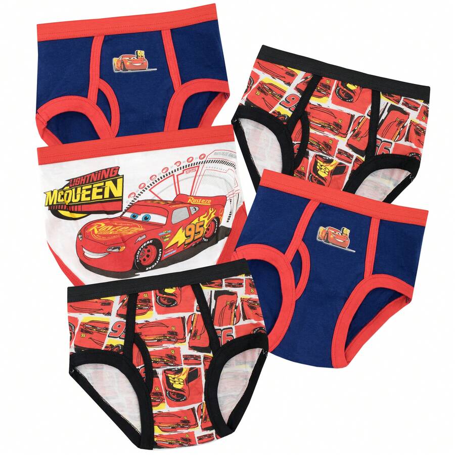 Disney Cars Underwear Briefs (5 Pack) | Lightning McQueen Boys' Underwear Set | Kids' Underwear - Multicolor - View 1