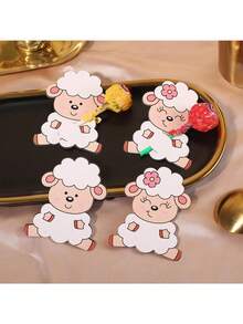 Pacote com 50 unidades Eid Al-Adha, Eid Mubarak, presentes para festa, doces, pirulito, cartão, decorações de papel, pequenos pedaços de papel de cordeiro, verão, aniversário, casamento, praia, volta às aulas, material escolar, decoração de quarto