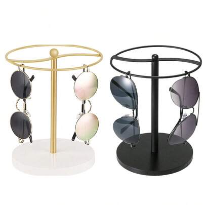 1 件太阳镜收纳盒，眼镜架，太阳镜收纳展示眼镜架，可容纳多达 12 副眼镜，适用于桌子梳妆台书桌台面卧室