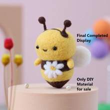 DIY Wool Felt Material Pack Animal Series (Notice: Not Final Product, Need You To DIY!!!). Material Pack Includes: Wool, Felt Operating Foam (Felt Needles Insert In The Foam), Key String And Pin Needle.