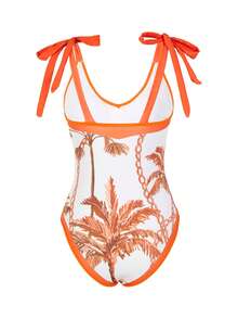 夏季沙滩度假女士时尚性感连体荷叶边泳衣配纱笼裙套装欧美风格保守遮瑕