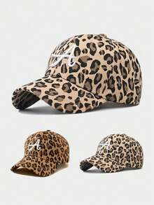 1 pieza Gorra de béisbol ajustable para mujer con bordado de leopardo NY, sombrero para el sol casual para exteriores para primavera y otoño, sombrero para el sol versátil unisex estilo Y2K para jóvenes - gorra de béisbol - Ver 16
