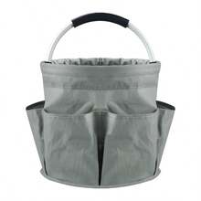 1pc Multicolor Outdoor Beach Basket, Minimalist Hand-Held Collapsible Storage Picnic Basket - Multicolor - View 12