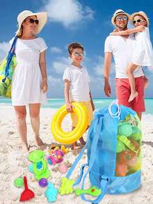 Children's Outdoor Toy Storage Bag, Beach Bag, Backpack Beach Bag, Beach Toy Storage Bag - Multicolor - View 3