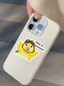 1/3pcs "This Is Sewious" Humorous Stickers, Adorable Yellow Chick With Green Scarf & Goggles, Pilot-Themed Design, Decorate Your Laptop, Water Bottle, Journal, Skins, Guitars, Helmets, Office Supplies, School, Skateboards, Luggage, And Other Funny Decal,School Supplies,Back To School
