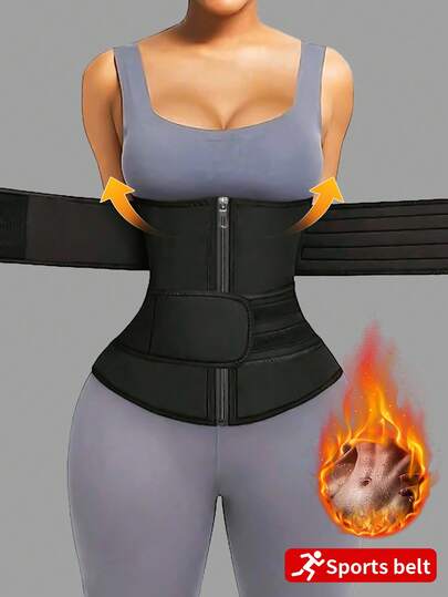 1pc Women Waist Trainer, Waist Shaper Trimmer, Sauna Sweat Belt, Sports Fitness Waist Support Belt, Waist Cincher, Waist Slimming Belt Exercise Waist Belt Suitable For Workout Home Sports And Walk