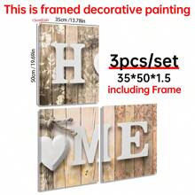 3PCS Home Canvas Wall Art Set, Art Deco Modern Home Decor, Wood Framed Love Poster, Modern Landscape Theme, Ink Art Print, Suitable For Living Room, Bedroom, Bathroom, Dining Room, Indoor And Outdoor, Seasonal Fall And Winter Wall Hanging Decoration, Family Home Wall Art, Gift, Creative Home Wall Decoration, Living Room, Kitchen, Cafe, Dormitory Wall Art Canvas Poster Gifts Birthday Graduation
