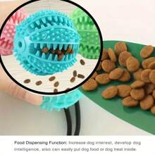Pelota interactiva con ventosa para morder mascotas - Hecha de goma termoplástica, alimentación lenta con función de limpieza dental, apta para perros de todos los tamaños, sin batería requerida