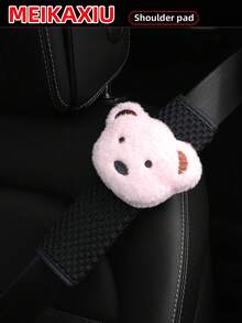 MEIKAXIU 1pc Cute Panda Rabbit Bear Design Breathable Massage Mesh Car Shoulder Seat Belt Cover, Women - one-size - View 19