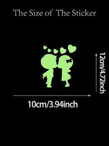 1 件，小情侣剪影夜灯开关贴纸 - 綠色 - 查看 5