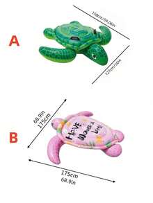 1 件夏季浪漫粉色充气海龟漂浮水上浮标、户外冲浪浮标、泳池漂浮躺椅
