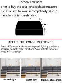 1 pieza Funda de sofá elástica resistente a las manchas y salpicaduras con cobertura total para cojín de asiento de sofá, lavable a máquina, anti polvo y suciedad, apta para sofás en forma de L y de 1/2/3/4 plazas en dormitorio/sala de estar, apto para mascotas