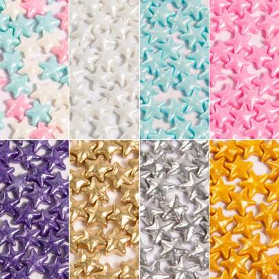 Adornos en forma de estrella para decorar postres, helados, paletas, donas, galletas, chocolate, magdalenas, macarrones | Suministros para fiestas DIY para cumpleaños, bodas, Navidad, Día de San Valentín, Día de la Madre