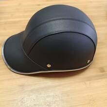 Baseball Cap Style Safety Hard Hat For Cafe Racer Chopper Scooter Motorcycle Half Helmet - Black - View 5