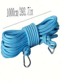 1pc Upgraded Thicker Blue Clothesline, Outdoor Drying Rack Accessory, Wind & Slip Resistant Cloth Drying Rope, Outdoor Laundry Hanging Line, Multi-Function Cord - Multicolor - View 7