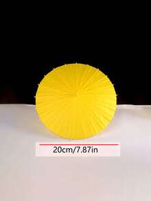1pc Hand Painted Umbrella, Blank Oiled Paper Umbrella, Wedding Umbrella, Assorted Sizes And Handle Styles Summer Cooling,Beach,Travel,Spring Summer Picks,Brides Maid Gifts,Room,Bedroom Decor,Beach,Travel,For Men,For Women,Vacationcute Stuff - Yellow - View 18