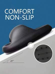 EVA Super Soft "Step-On-Bread" Thick Sole Slippers For Women, Summer Fashion Outdoor Wear, Comfortable Non-Slip House/Bathroom Slide Sandals - Black - View 6