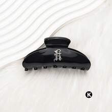 1 Piece Personalized Name Black Basic Vintage Letters Rhinestone Women Hair Claw Clip For Women - Black - View 25