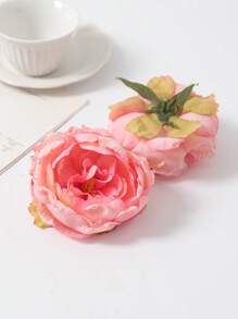 5pcs Artificial Peony Flower Hair Accessories, Handmade Hair Clips For Bridal Hairstyle, Wedding Photography Props, Multiple Colors Available