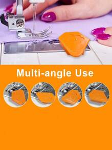 1PC Magnetic Seam Guide For Sewing Machine, Polygonal Seam Guide Hemmer Guide With Scale, Magnetic Sewing Guide,Sewing Supplies And Accessories