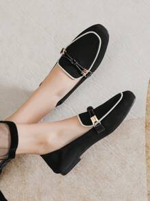 Mengshangli Slip-On Flats, Women's Fashion Slip-On Plug Loafer Shoes, Versatile Net Celebrity Shoes, Casual Loafers