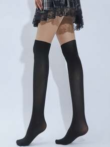 1 Pair Sexy Faux Thigh High Stockings Pantyhose Splice