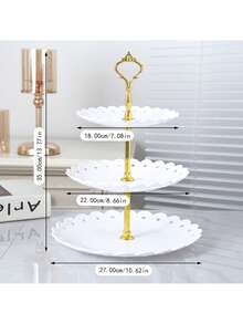 1pc/6pcs Plastic Cake Display Stand Cupcake Holder, Birthday Party Decor Gift Cake Stand - Multicolor - View 10