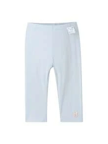 Annil 童装女童中大童针织打底裤可爱七分裤夏季 - 灰色 - 查看 1