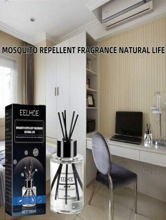1 pezzo da 100ml/3.38oz Diffusore repellente per zanzare adatto per uso interno e in auto, contiene olio essenziale di eucalipto al limone/citronella, profumo a lunga durata, protezione a lunga durata, idea regalo per le vacanze per gli amici, aromaterapia liquida, oli essenziali di aromaterapia, repellente per zanzare