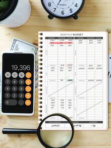 BUBU 1pc Monthly Budget Planner Notebook - With Expense Tracker, Undated Bill Organizer And Financial Planner, Help You Take Control Of Your Finances, Accounting Book, School Supplies, Back To School Essential - Pink - View 4