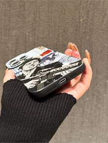 1 pieza, sin cordón para teléfono móvil, funda para teléfono de TPU a prueba de golpes con estampado de superhéroe y billete de dólar estadounidense creativo personalizado, compatible con phone 16, 16 Plus, 15, 14, 13, 12, 11, XS, XR, X, 7, 8 Plus, Pro Max, Mini, 13 Pro Max, S22 y otros modelos, regalo para mujeres y hombres - Negro 2 - Ver 8