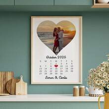 1PC Customized Memorable Photo, Custom Special Date Anniversary Gift Painting, Personalized Photo Collage Anniversary Gift For Her Or Him, Custom 1st Anniversary Print - Multicolor - View 3