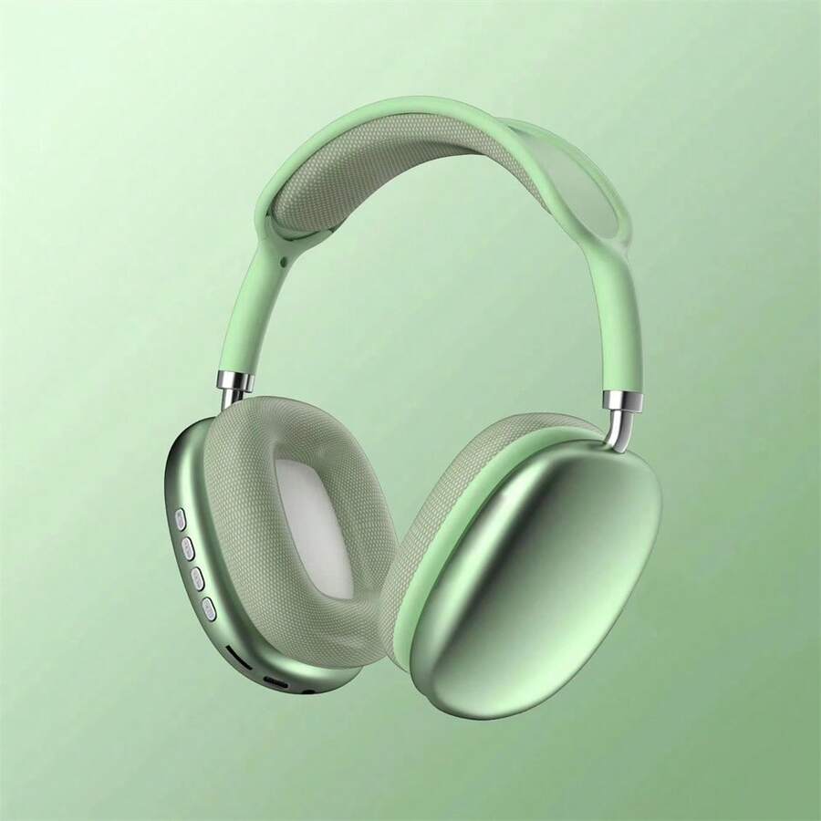 Compatible With Apple P9ProMax Headphones, Wireless Bluetooth Headphones, Low Profile - Green - View 1